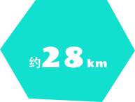 约28km