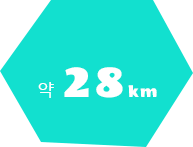 약 28km